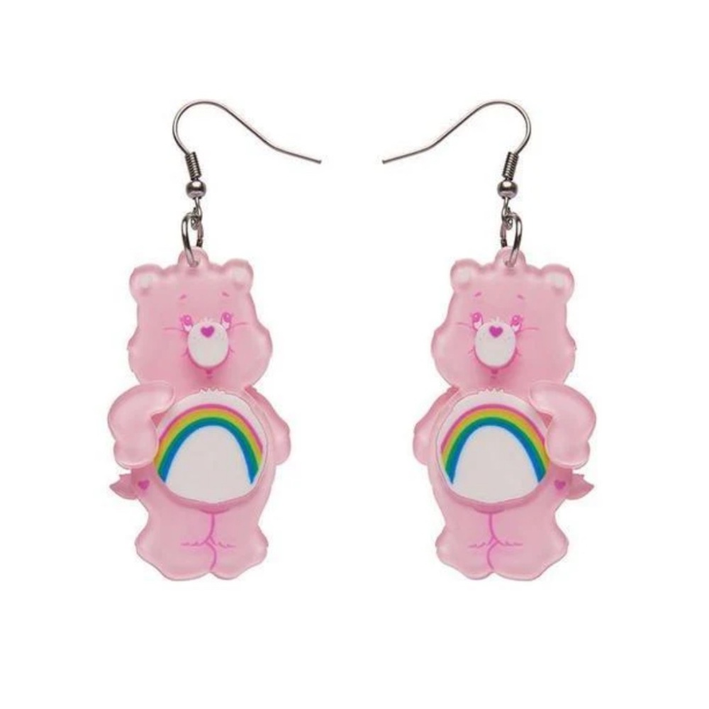 Erstwilder x Care Bears Cheer Bear Earrings Novelty ModCloth Retro Vintage NEW